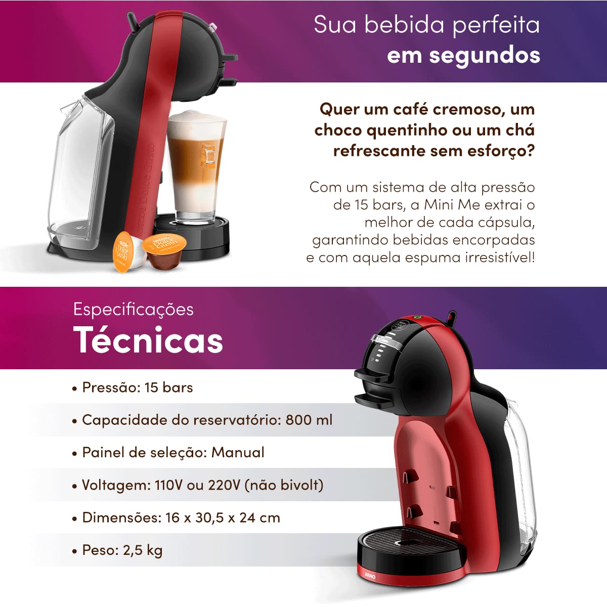 Dolce Gusto Mini Me Vermelha