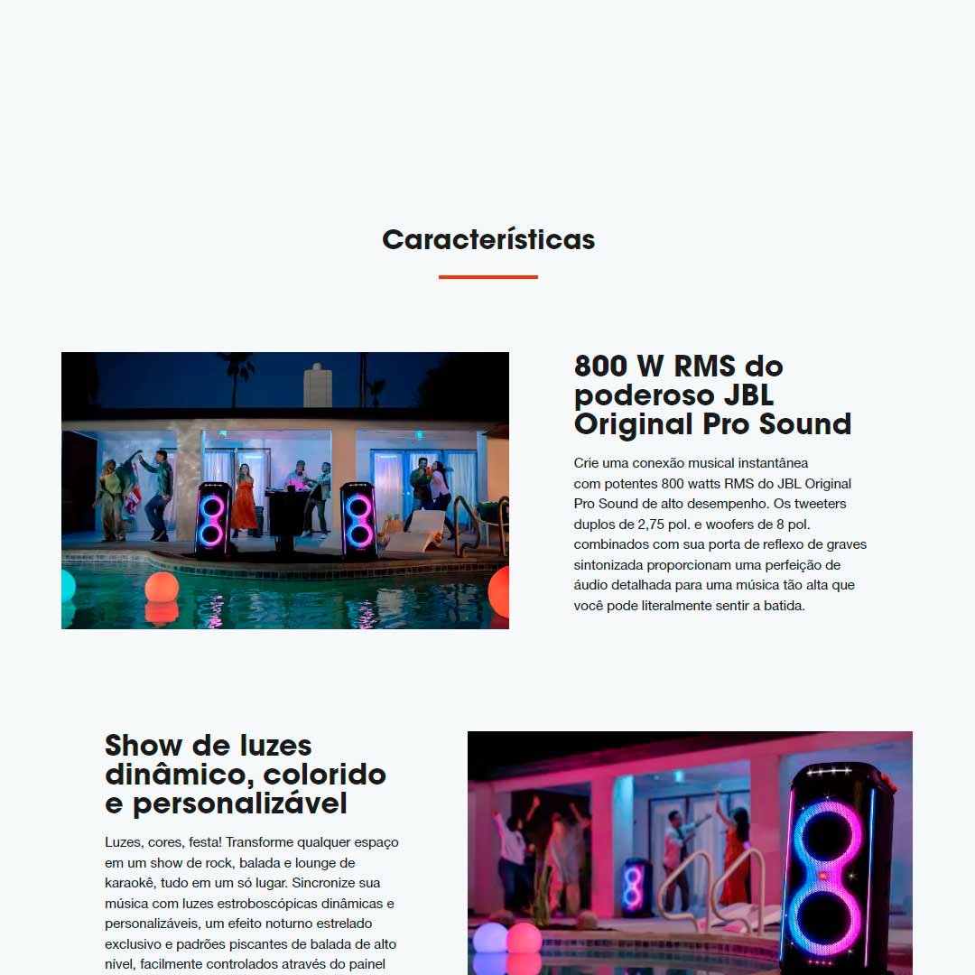 Caixa de Som Portátil JBL PartyBox 710