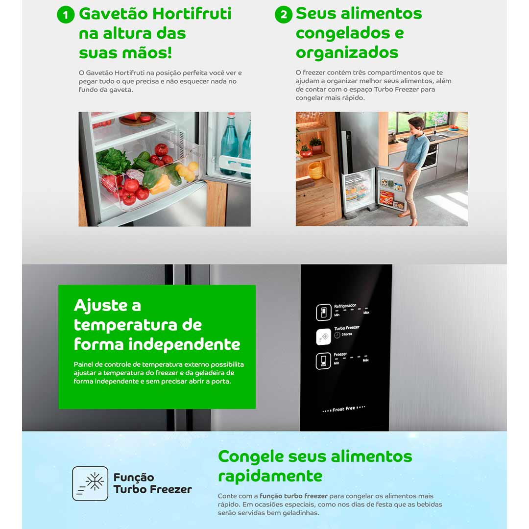 Geladeira Consul Duplex CRE44BK 