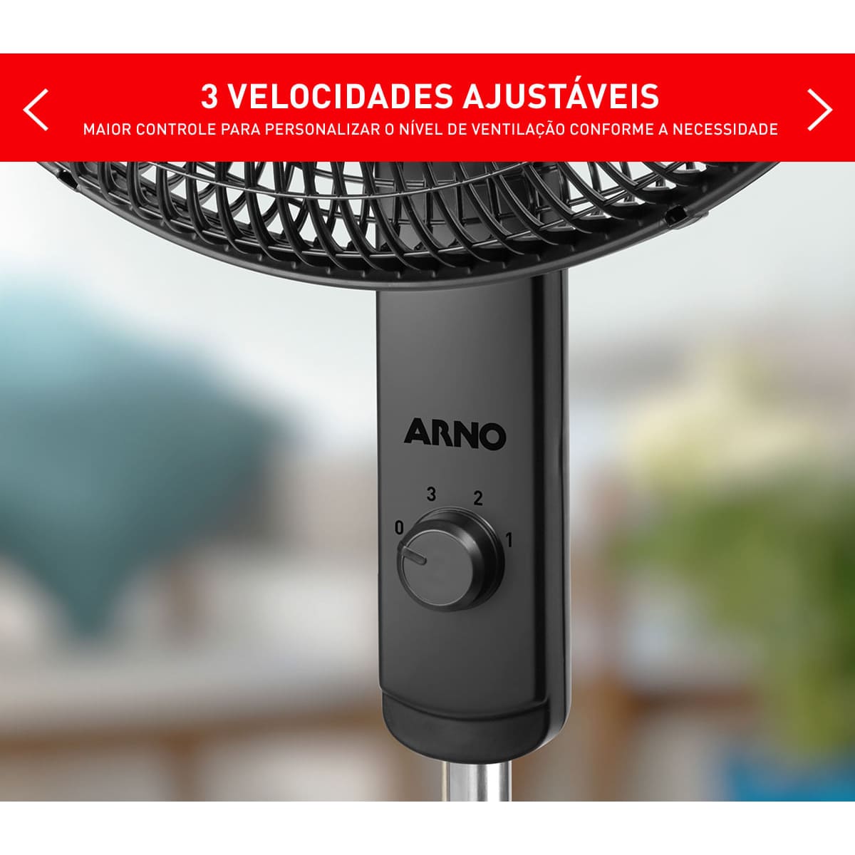VENT 40CM COL ARNO ESSENTIAL VE2C 6P PT 220V