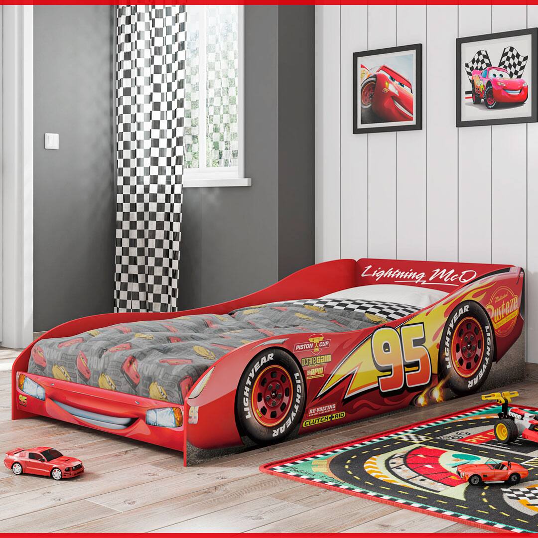 Cama Infantil Carro Drift - Vermelho / Branco - Rpm Móveis