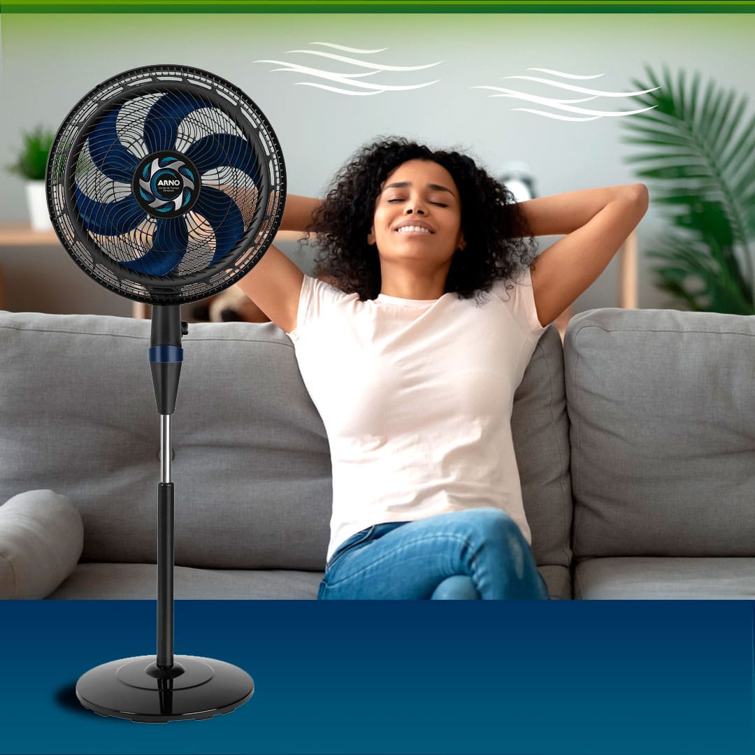Ventilador de Coluna Arno Xtreme Force Breeze VB4C - Preto 