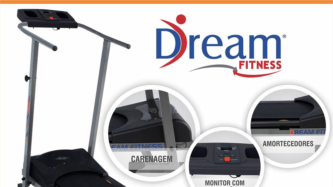 Esteira Ergométrica Eletrônica Dream Concept 1600 Preta