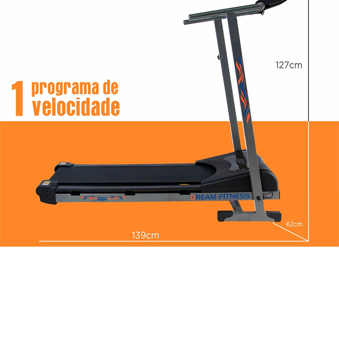 Esteira Ergométrica Eletrônica Dream Concept 1600 Preta