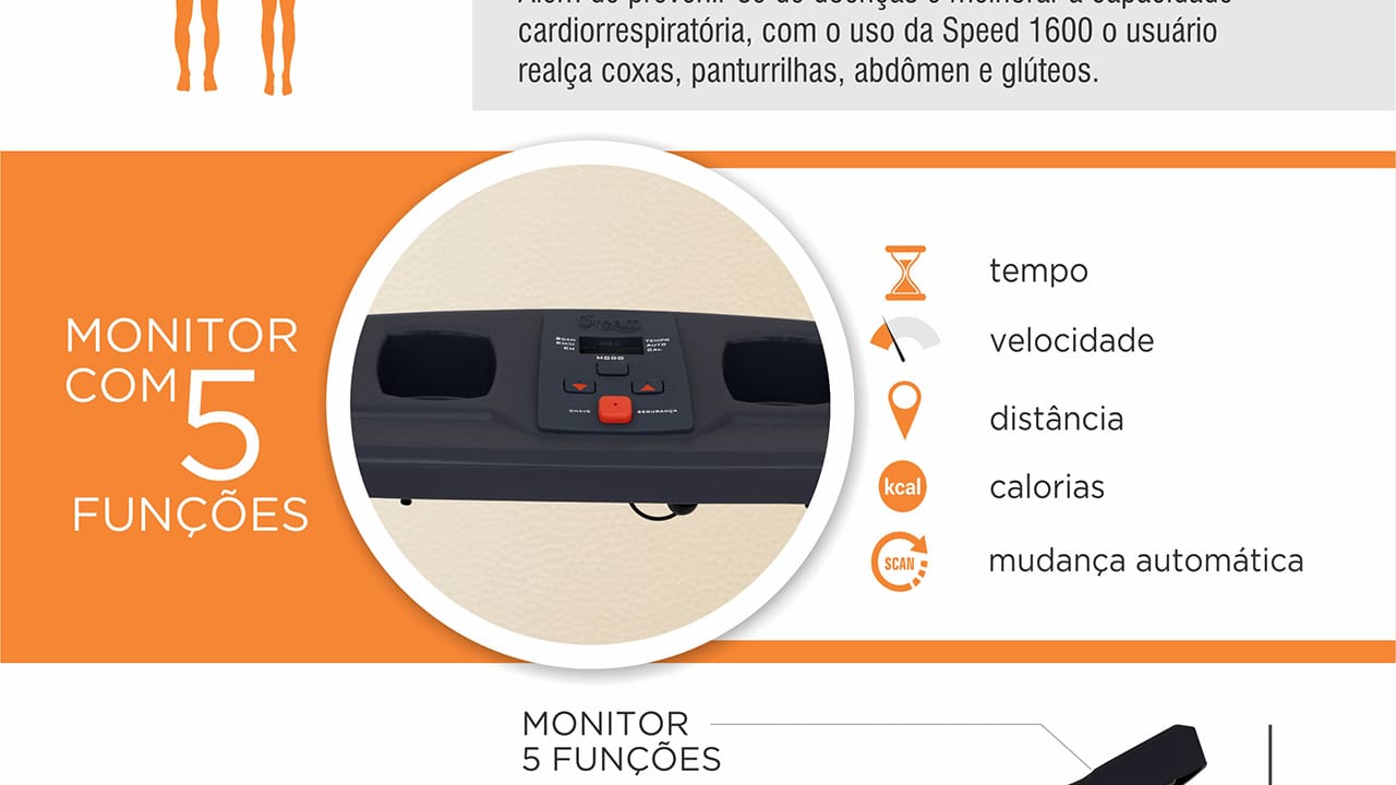 Esteira Ergométrica Eletrônica Dream Concept 1600 Preta