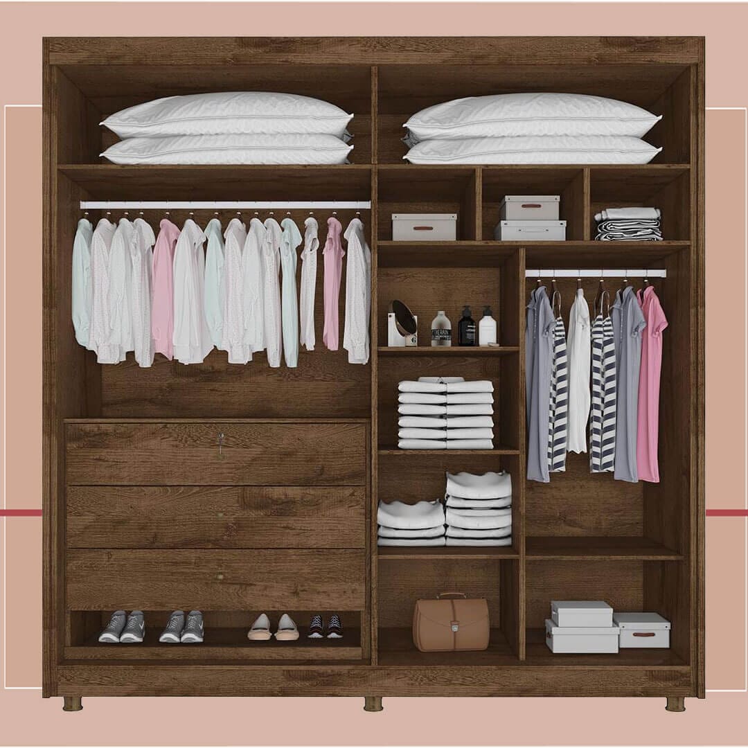 Guarda-Roupa Europa Palermo espaço compartimentos