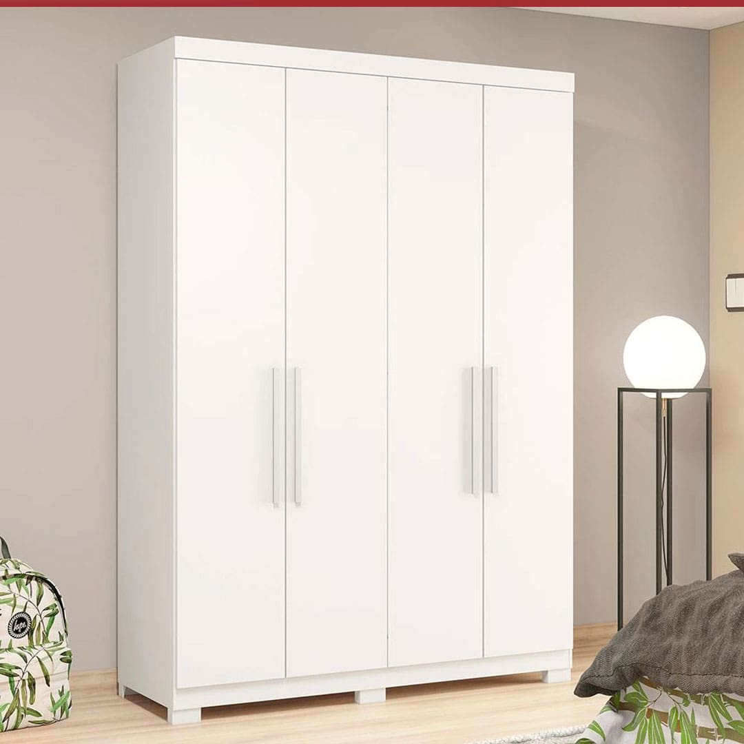 Guarda-Roupa Casal Demóbile Ipanema com 4 Portas e 3 Gavetas | Extra