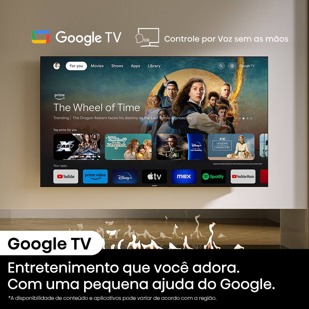 Smart TV 50” Hisense Ultra HD 4K QLED, Google TV com HDR10+, Dolby Atmos, Modo Esporte, Modo Jogo e Compatível com Alexa - 50A51HSV