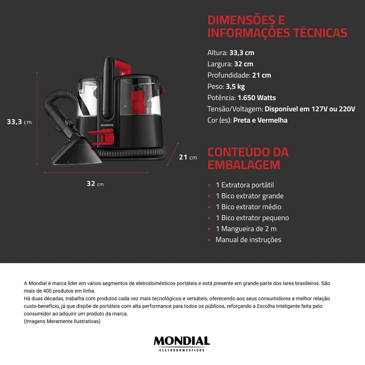 EXTRATORA E HIGIENIZADORA MONDIAL EXP-01-R