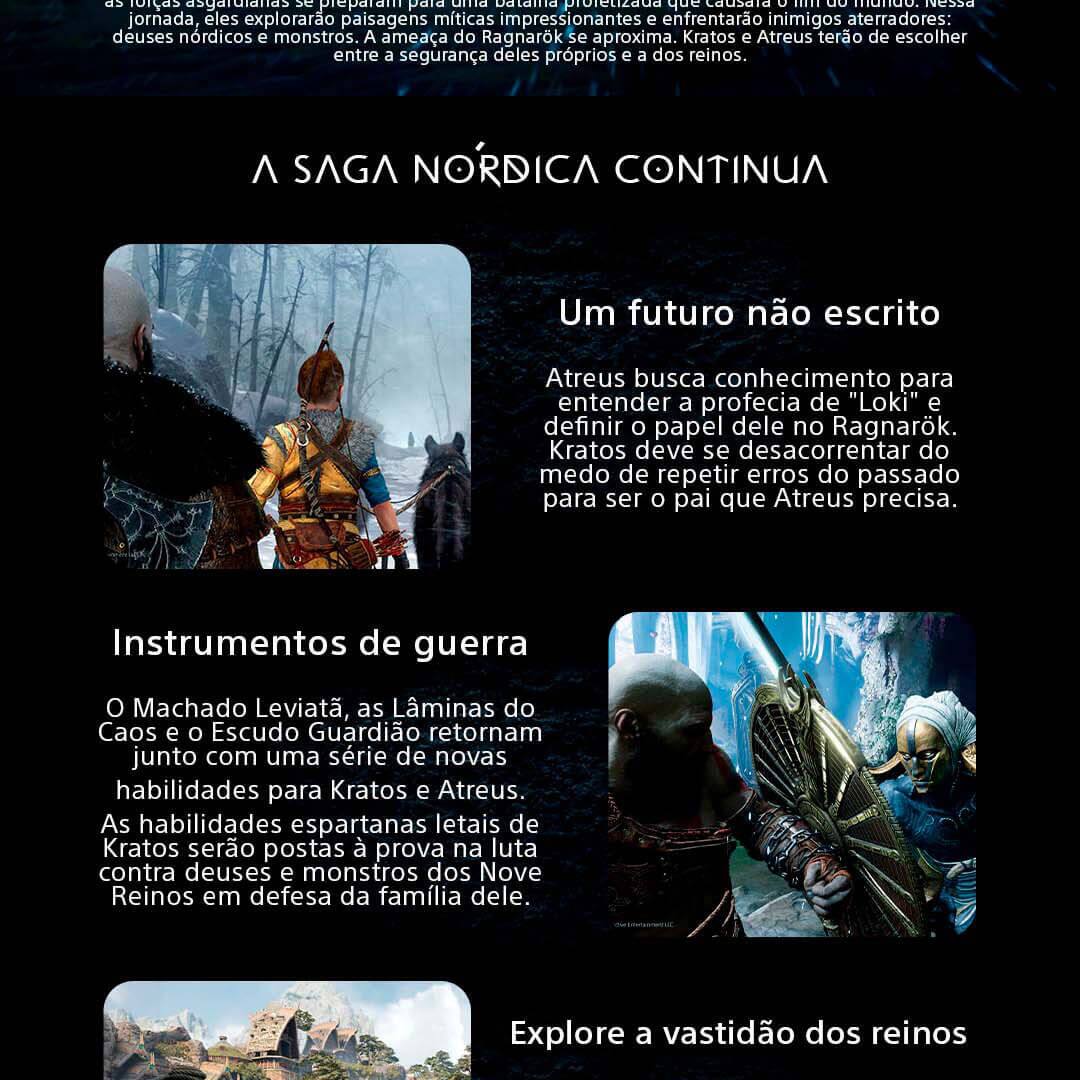 Console Playstation 4 Slim 1 TB God of War Ragnarok Bundle