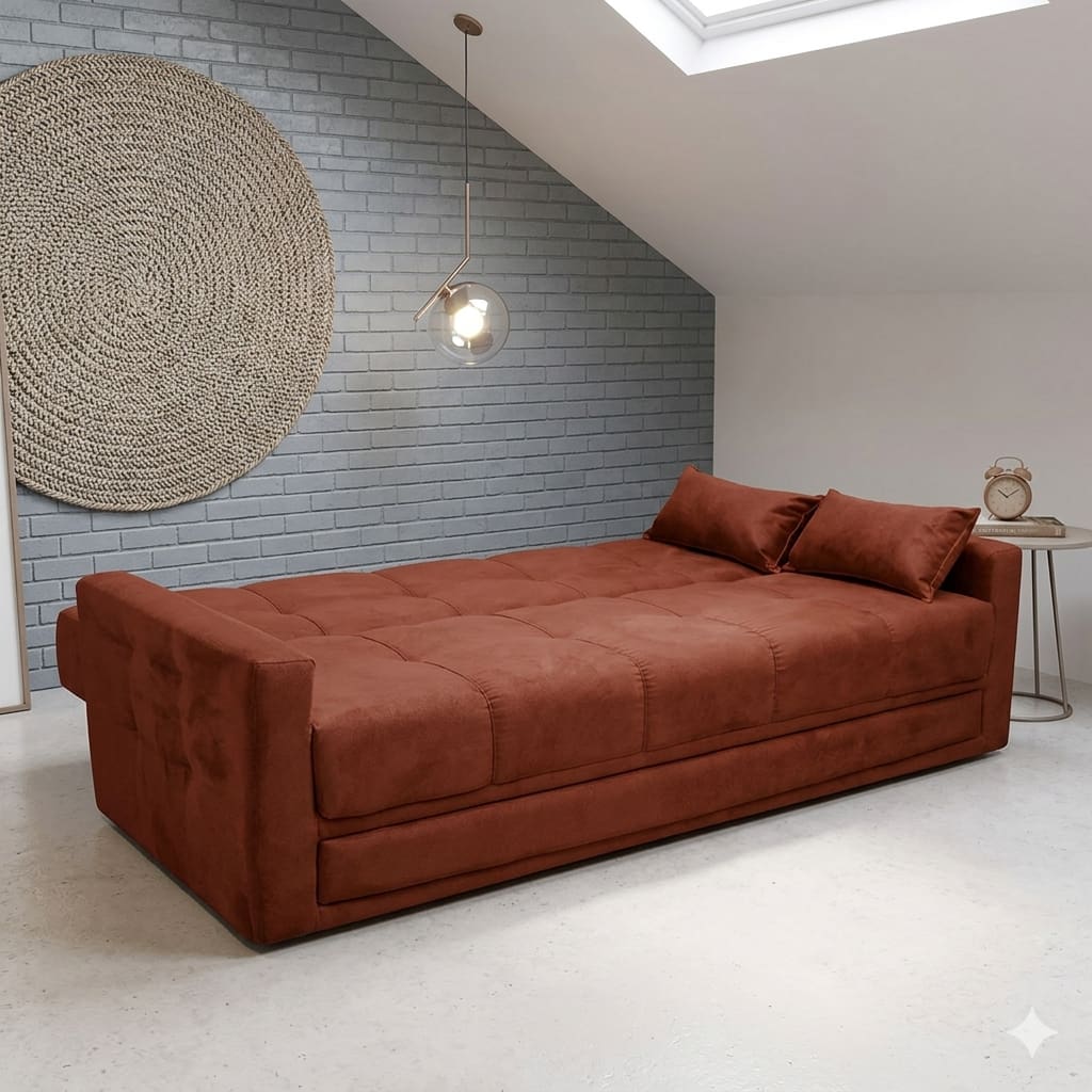 Sofá 3 Lugares Grazi - Marrom