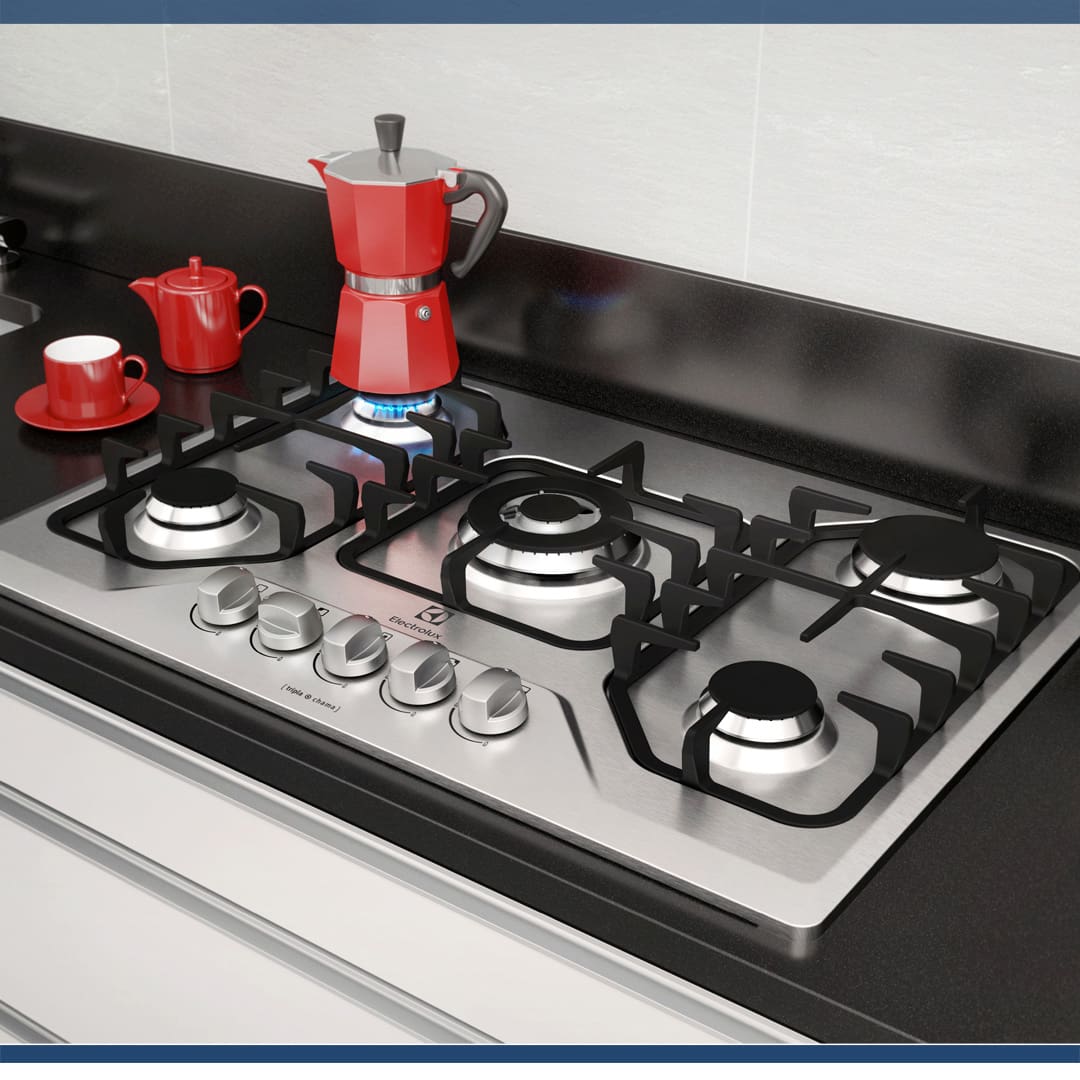 Cooktop a Gás Electrolux GF75X com 5 Bocas