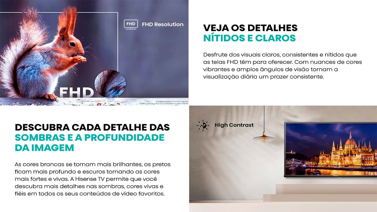 Smart TV 43” polegadas com excelente qualidade de imagem