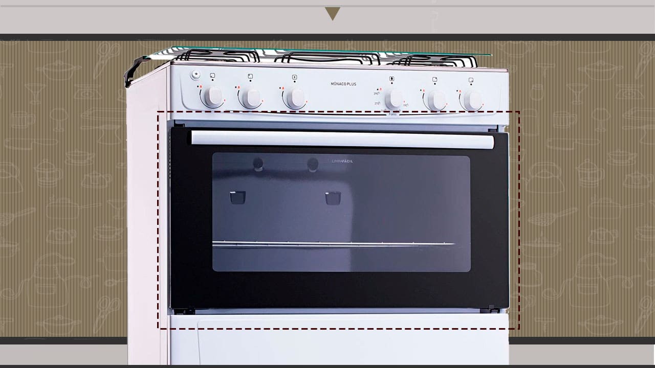 Fogão Atlas Mônaco Plus Branco com porta de vidro no forno