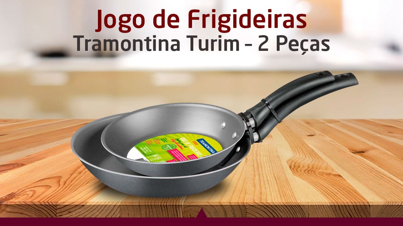 Conjunto Frigideiras Tramontina Turim 2 Peças Cinza