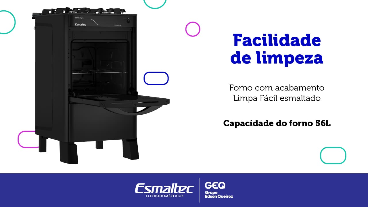 Durabilidade e Elegância O Fogão Esmaltec 4 Bocas Pérola Glass 4115 apresenta mesa em vidro temperado, oferece alta resistência e um design moderno para sua cozinha. Suas trempes de aço garantem segurança e estabilidade para as panelas, proporcionando uma experiência de cozimento mais segura.
