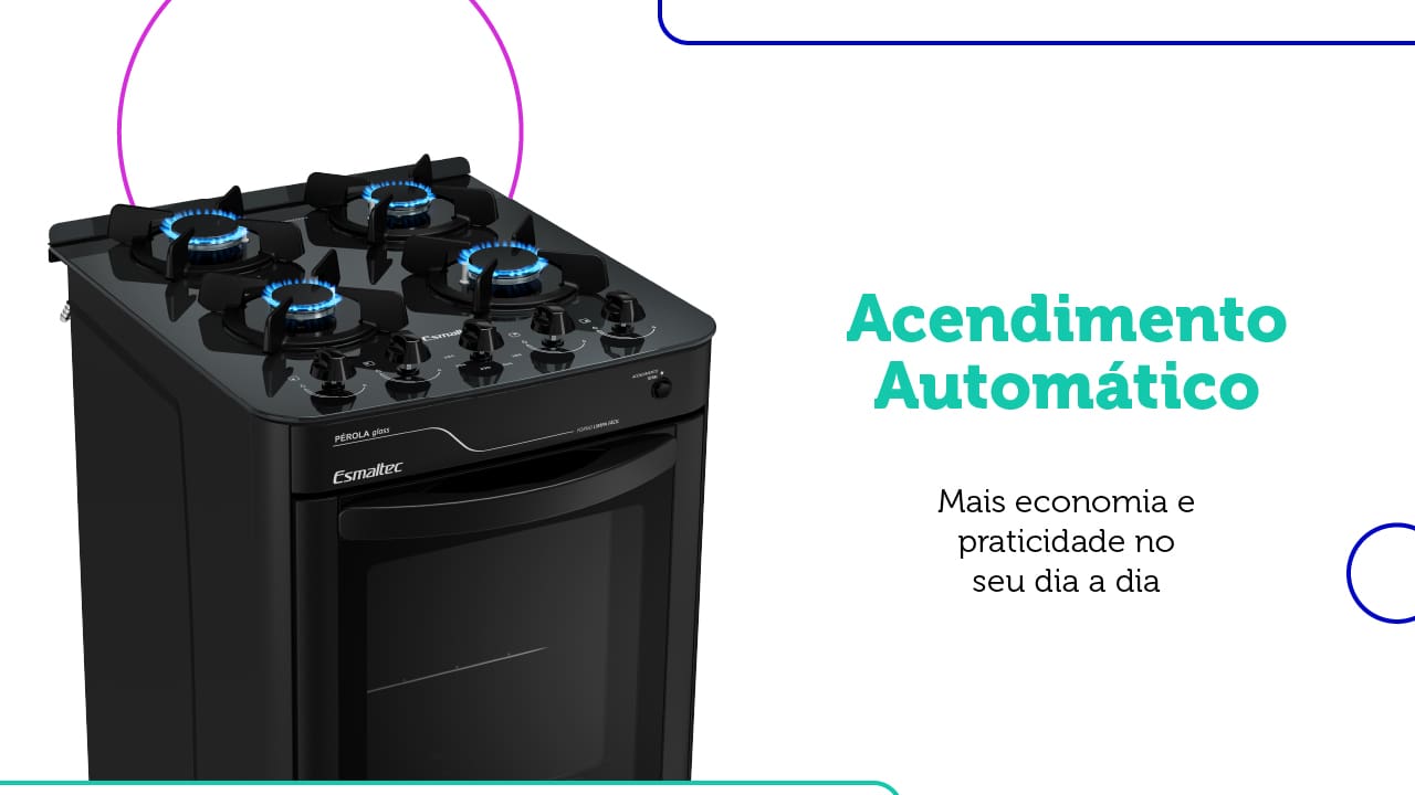 Durabilidade e Elegância O Fogão Esmaltec 4 Bocas Pérola Glass 4115 apresenta mesa em vidro temperado, oferece alta resistência e um design moderno para sua cozinha. Suas trempes de aço garantem segurança e estabilidade para as panelas, proporcionando uma experiência de cozimento mais segura.