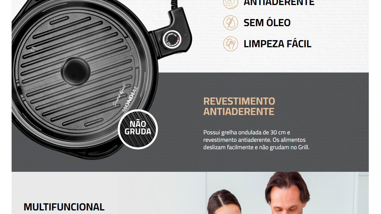 Grill Mondial Redondo Smart Grill G-04