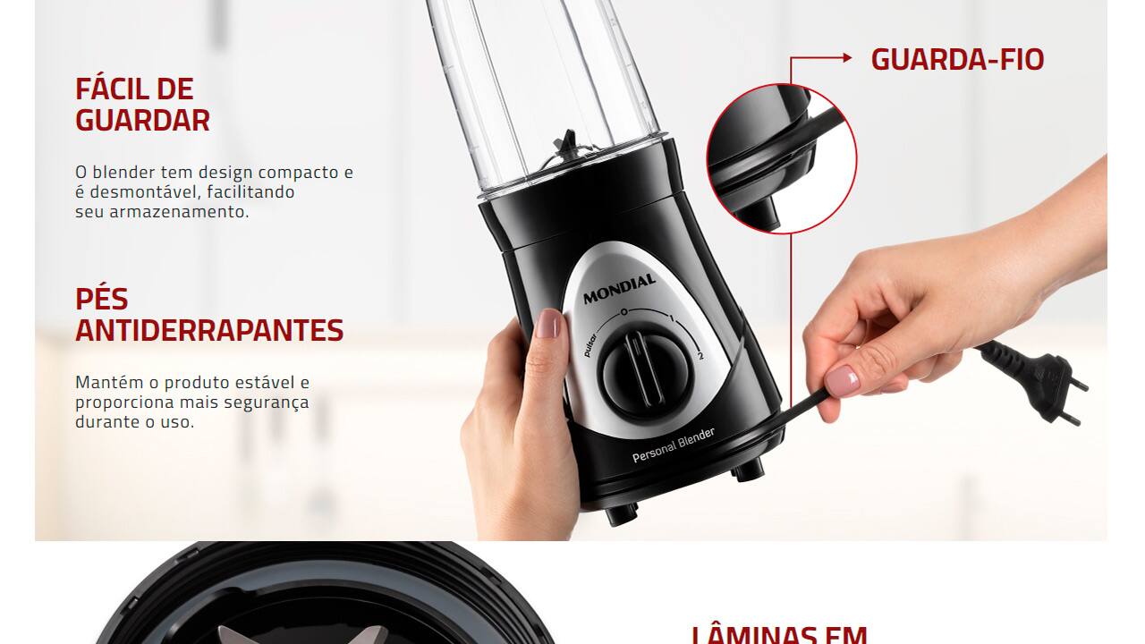 Liquidificador Mondial Personal Blender