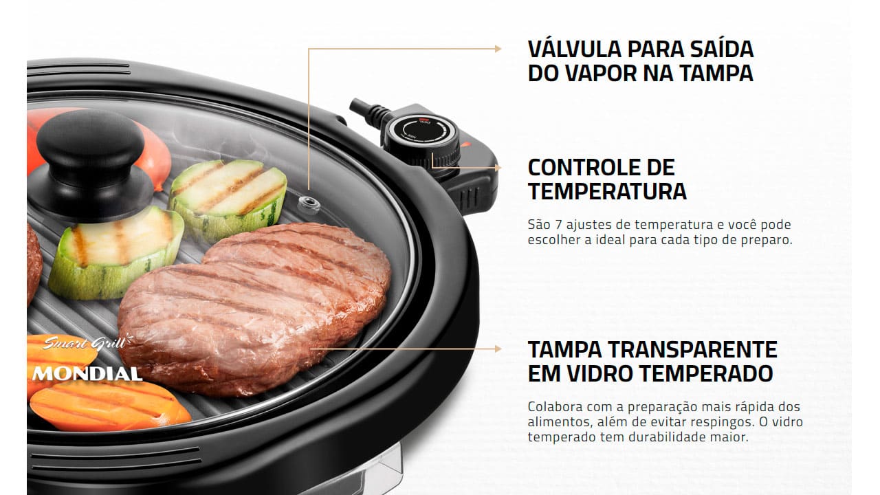 Grill Mondial Redondo Smart Grill G-04