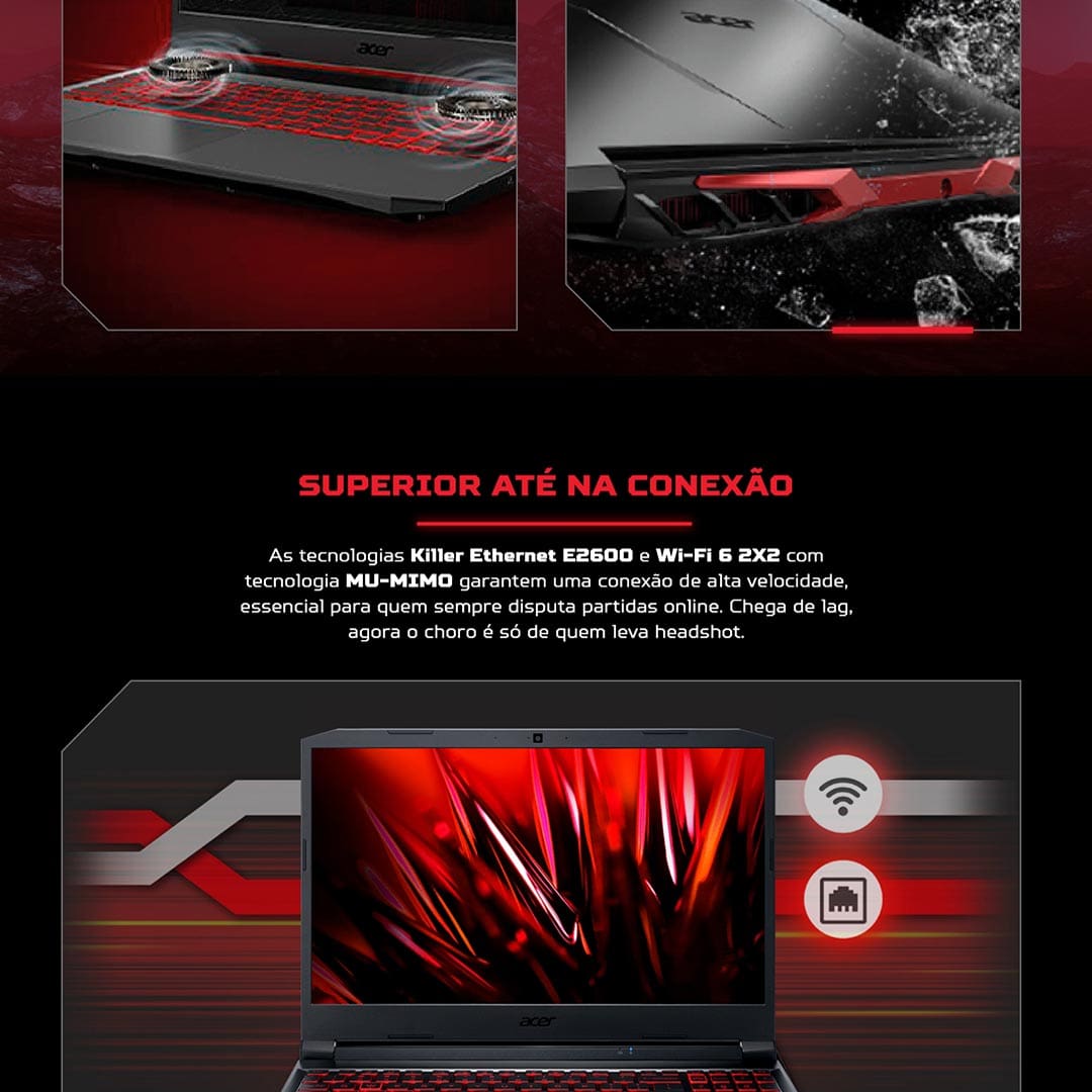 Notebook Gamer Acer Nitro 5 AN515-57-740K
