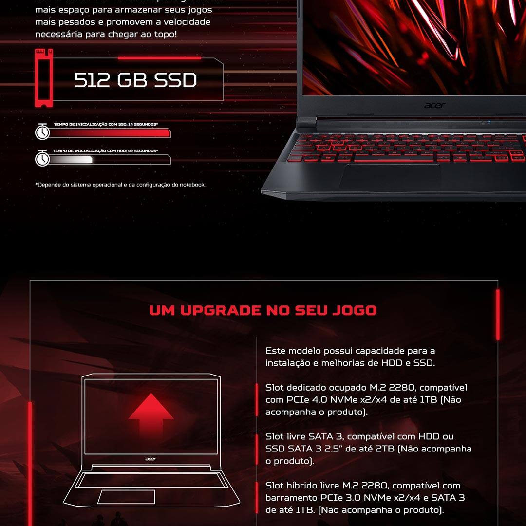 Notebook Gamer Acer Nitro 5 AN515-57-740K