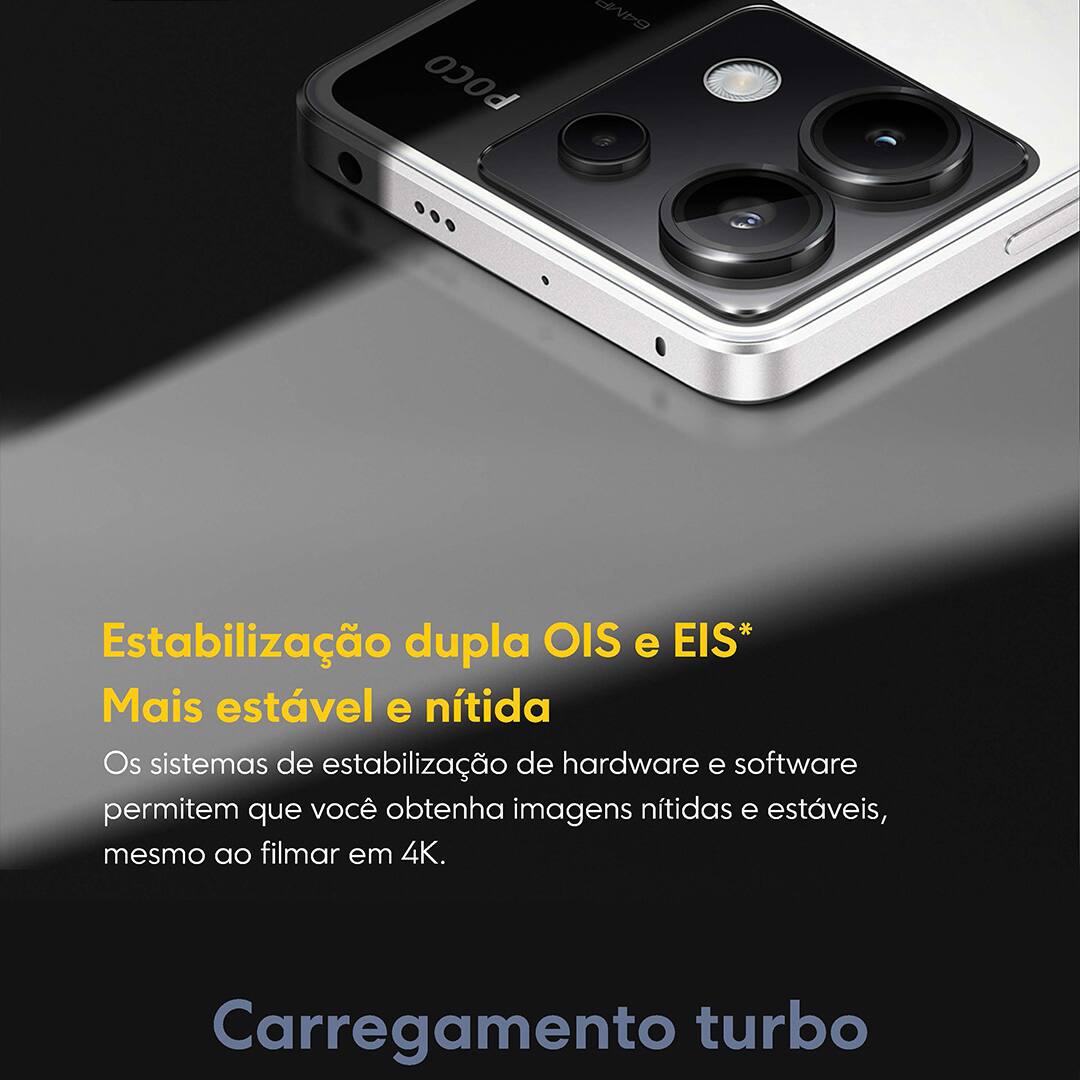 Smartphone POCO X6 5G Branco: tecnologia e elegância em um só aparelho. Se você busca por inovação, desempenho excepcional e uma experiência móvel incomparável, o Xiaomi Poco X6 5G é a escolha perfeita para você. Este smartphone foi projetado para entregar velocidade, eficiência e entretenimento.