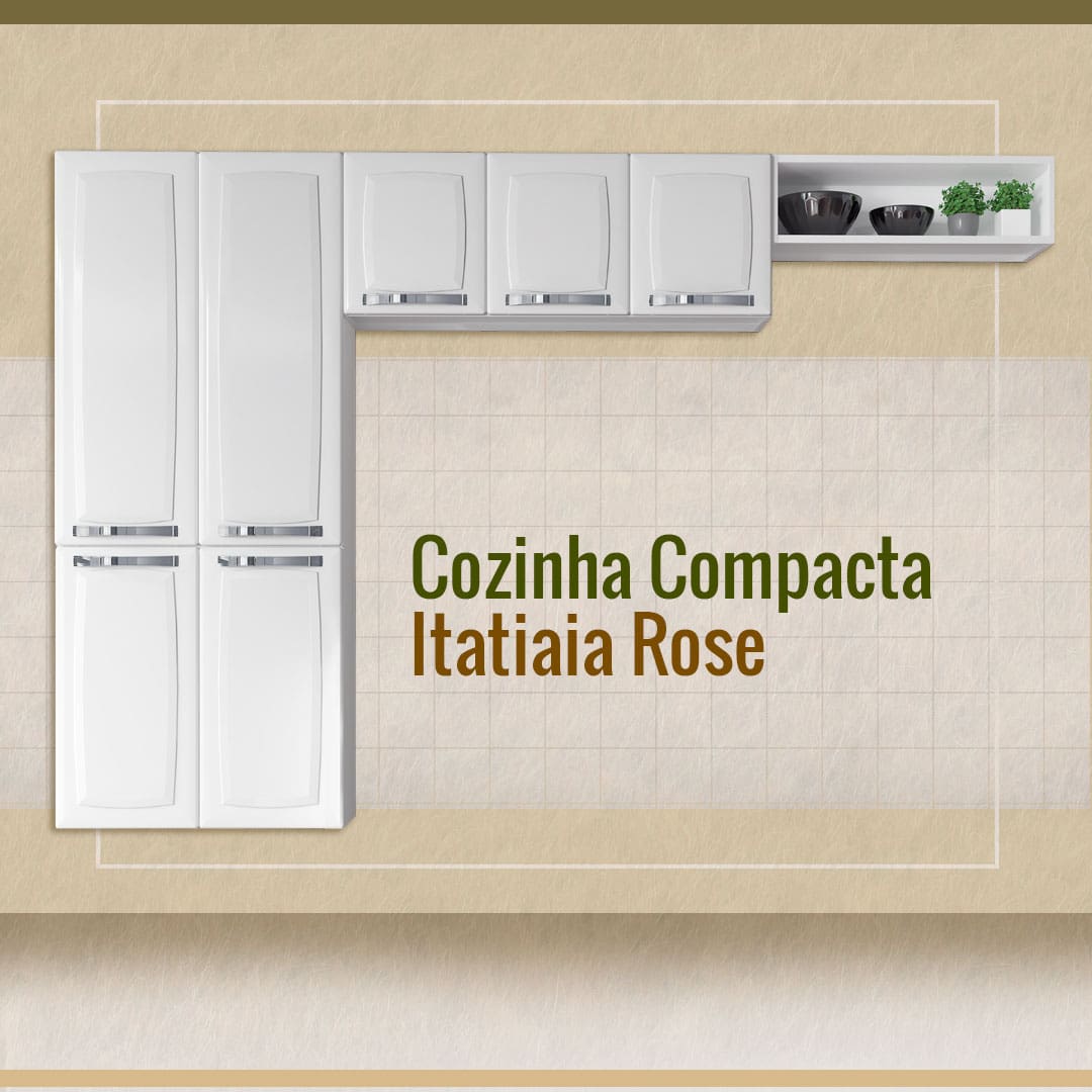 Cozinha Compacta Itatiaia Rose 7 Portas