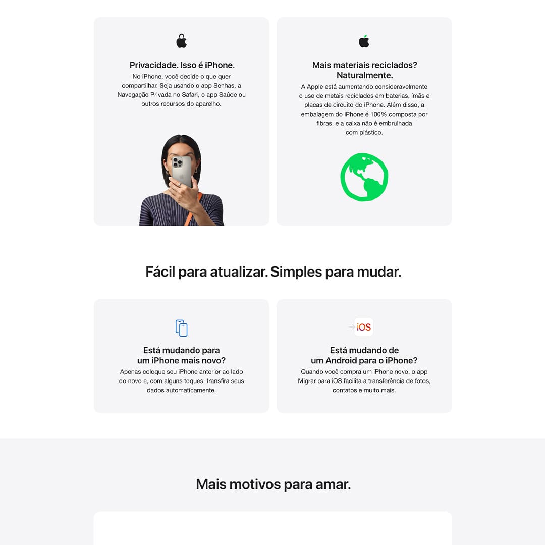 iPhone 16 Pro. Com estrutura em titânio, Controle da Câmera, 4K Dolby Vision a 120 qps e o chip A18 Pro.
