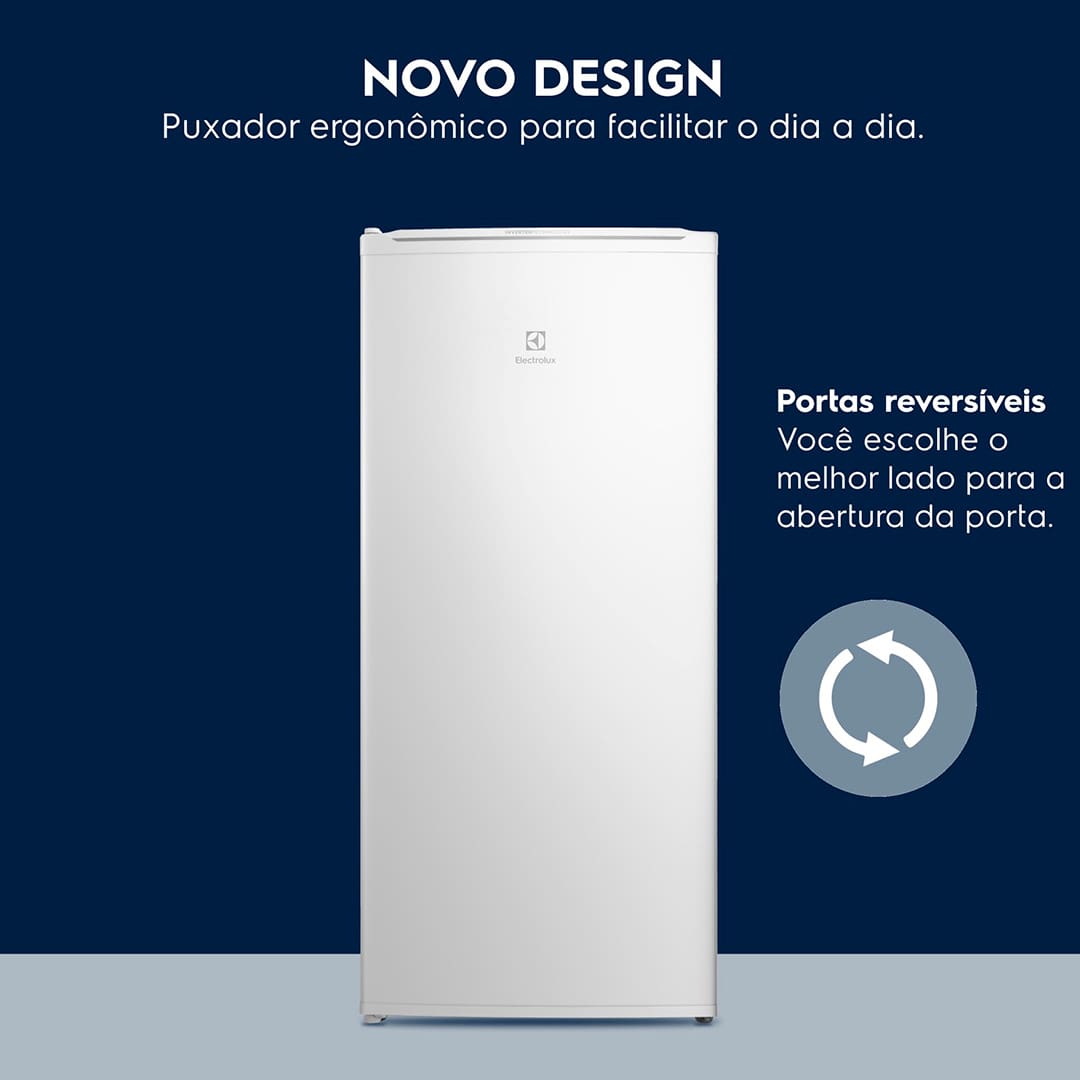Tecnologia Inverter para Economia de Energia O Freezer Vertical FEI19 Electrolux com 162 litro com Tecnologia Inverter é a escolha perfeita para quem busca eficiência energética. A Tecnologia Inverter garante que a temperatura interna do freezer permaneça estável, proporcionando as condições ideais para a conservação dos alimentos com menor consumo de energia. Essa inovação resulta em até 30% de economia de energia, garantindo uma eficiência energética A+++, o que se traduz em economia na conta de luz e cuidado com o meio ambiente.