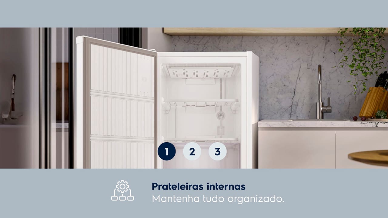 Tecnologia Inverter para Economia de Energia O Freezer Vertical FEI19 Electrolux com 162 litro com Tecnologia Inverter é a escolha perfeita para quem busca eficiência energética. A Tecnologia Inverter garante que a temperatura interna do freezer permaneça estável, proporcionando as condições ideais para a conservação dos alimentos com menor consumo de energia. Essa inovação resulta em até 30% de economia de energia, garantindo uma eficiência energética A+++, o que se traduz em economia na conta de luz e cuidado com o meio ambiente.