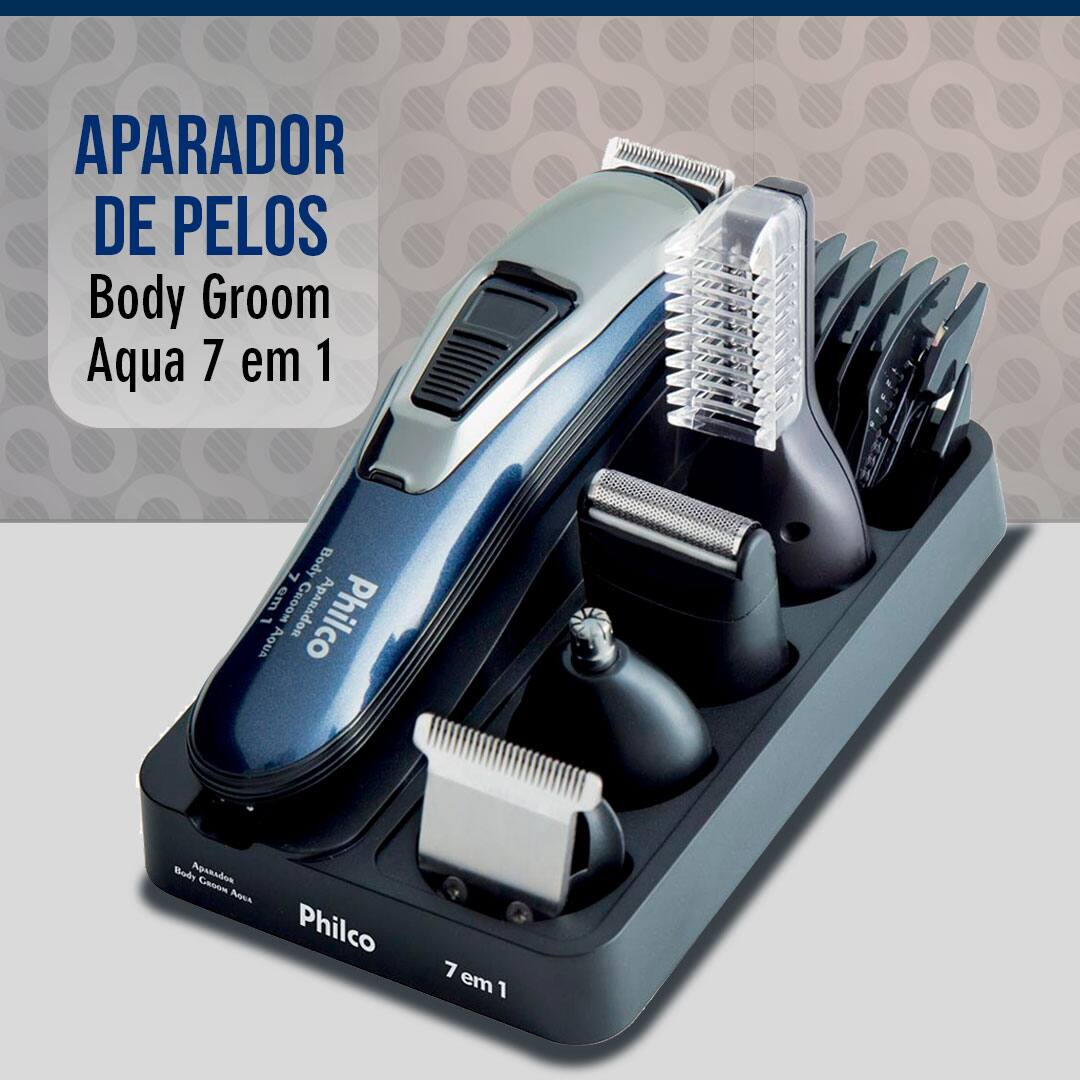 Aparador Pelos Philco Body Groom Aqua 7 em 1