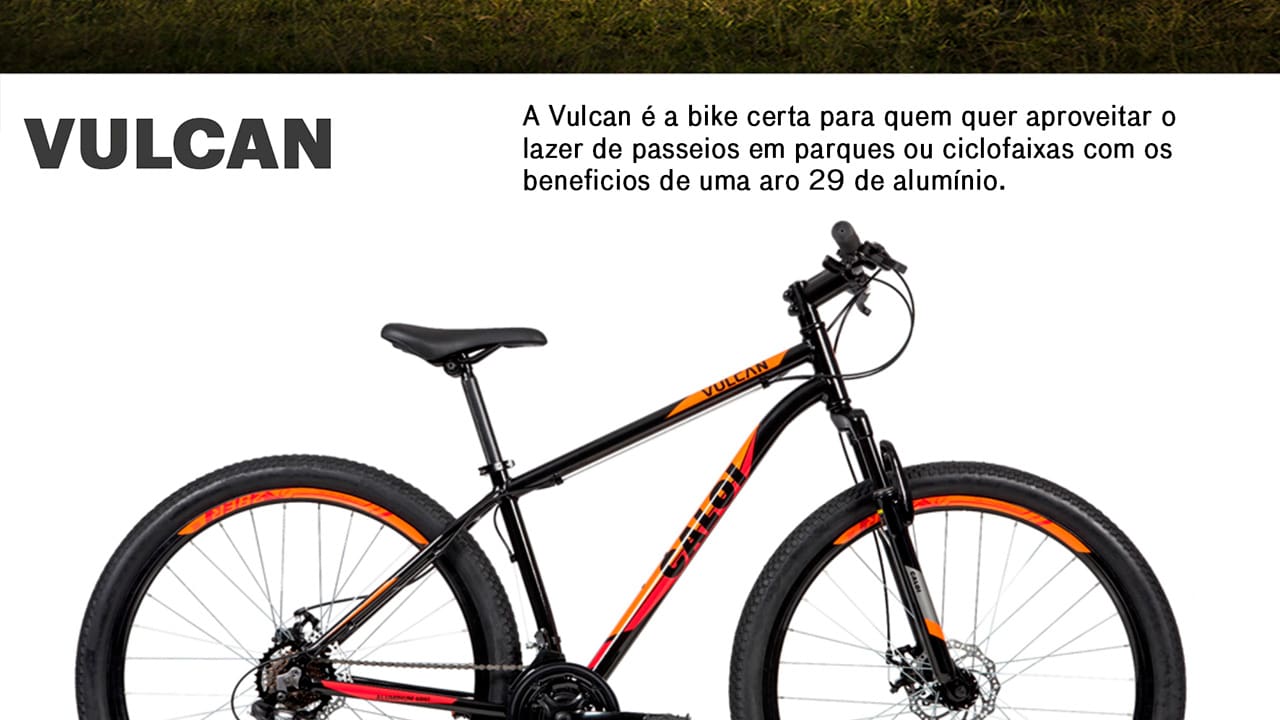 Bicicleta Aro 29 Caloi Vulcan Preta