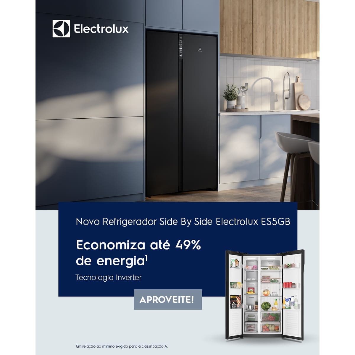 Geladeira Electrolux ES5GB Side By Side Inverter