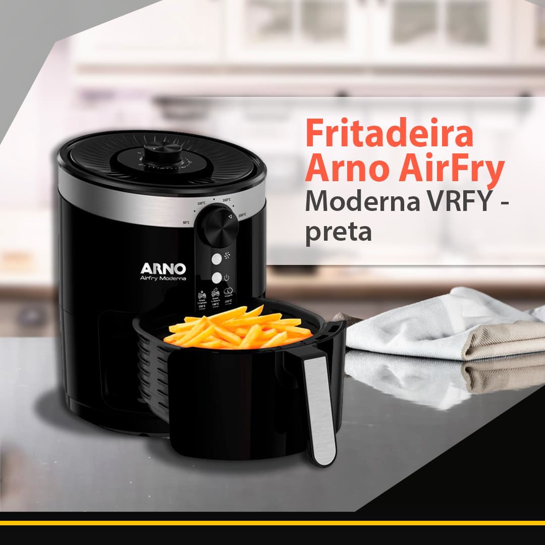 Fritadeira Arno AirFry Moderna PFRY Preta