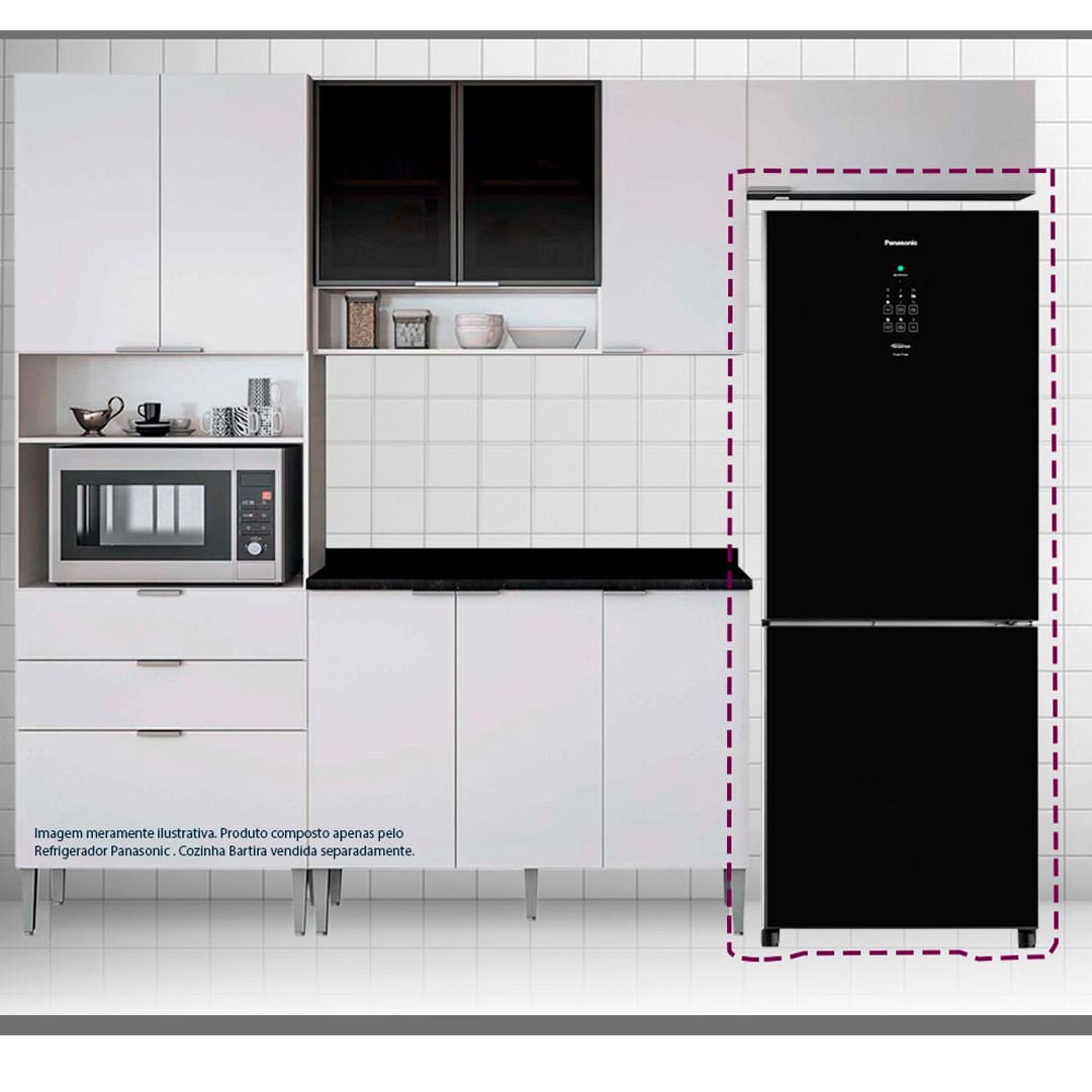 Refrigerador Geladeira Panasonic NR-BB53GV3B Preto