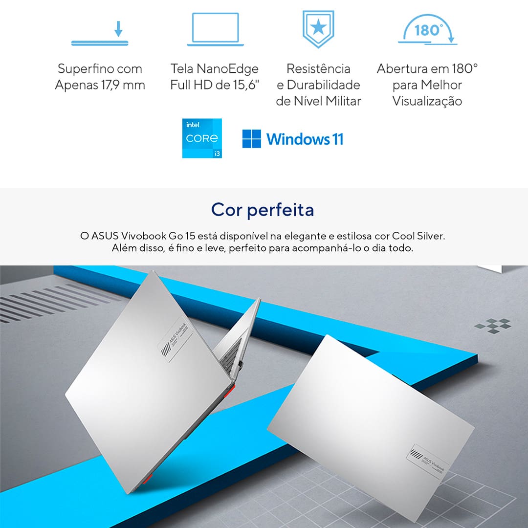 Desempenho Eficiente. O Notebook Asus NJ434W vem equipado com o processador Intel Core i3 de 12ª Geração, garantindo um desempenho sólido para suas tarefas diárias. Com o sistema operacional Windows 11 Home, você desfruta de uma interface moderna, otimizada para produtividade e entretenimento.
