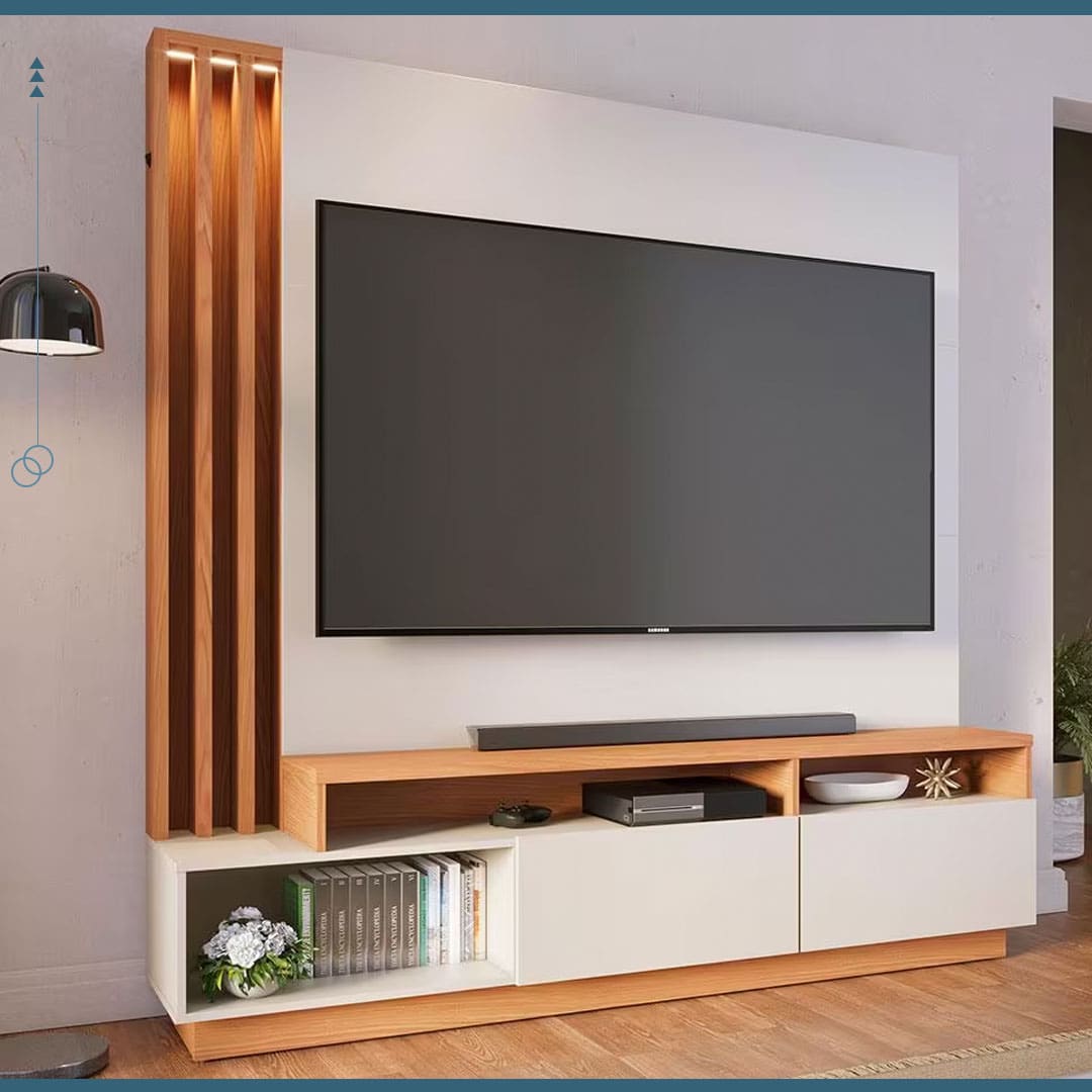 Estante Home Colibri Humaitá 180 cm de Largura TV de até 75”