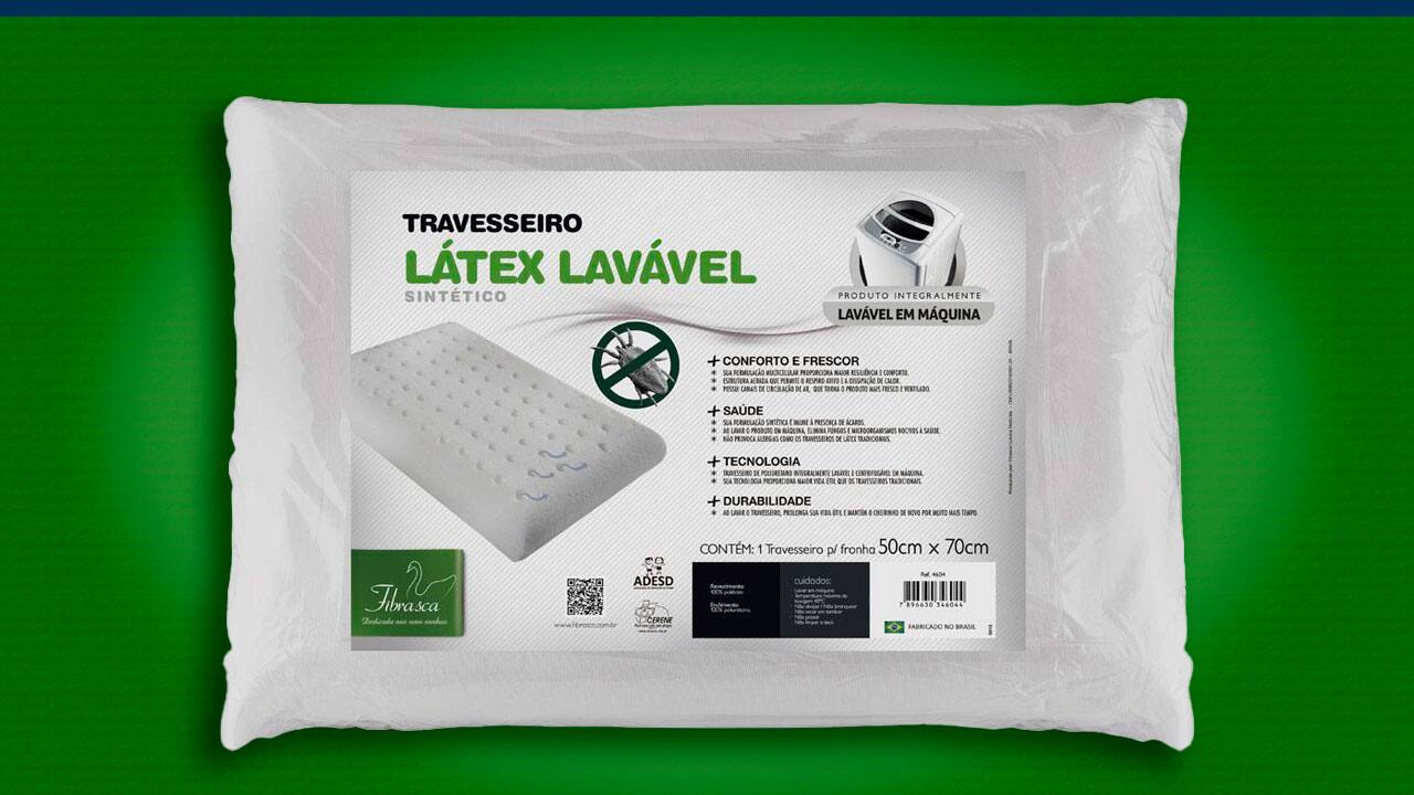 Travesseiro Fibrasca Látex Plus