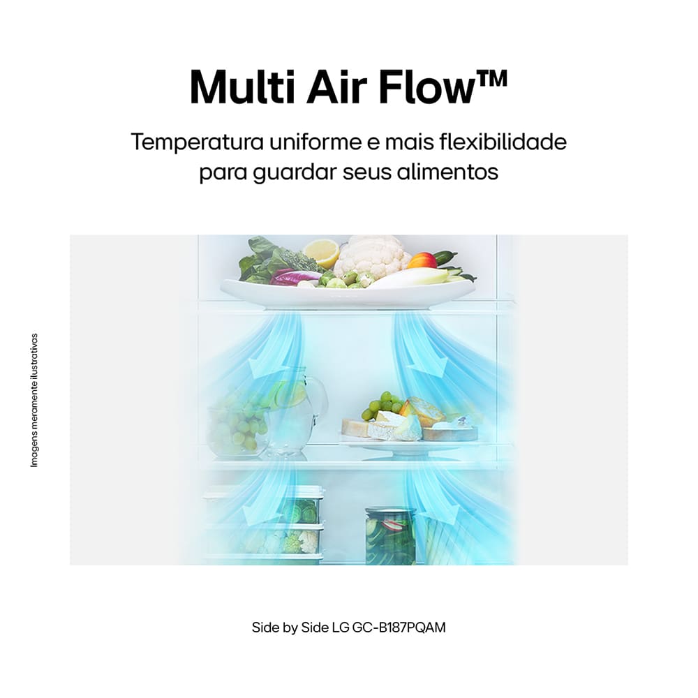 Geladeira LG GC-B187PQA Side by Side 519L Inox Look