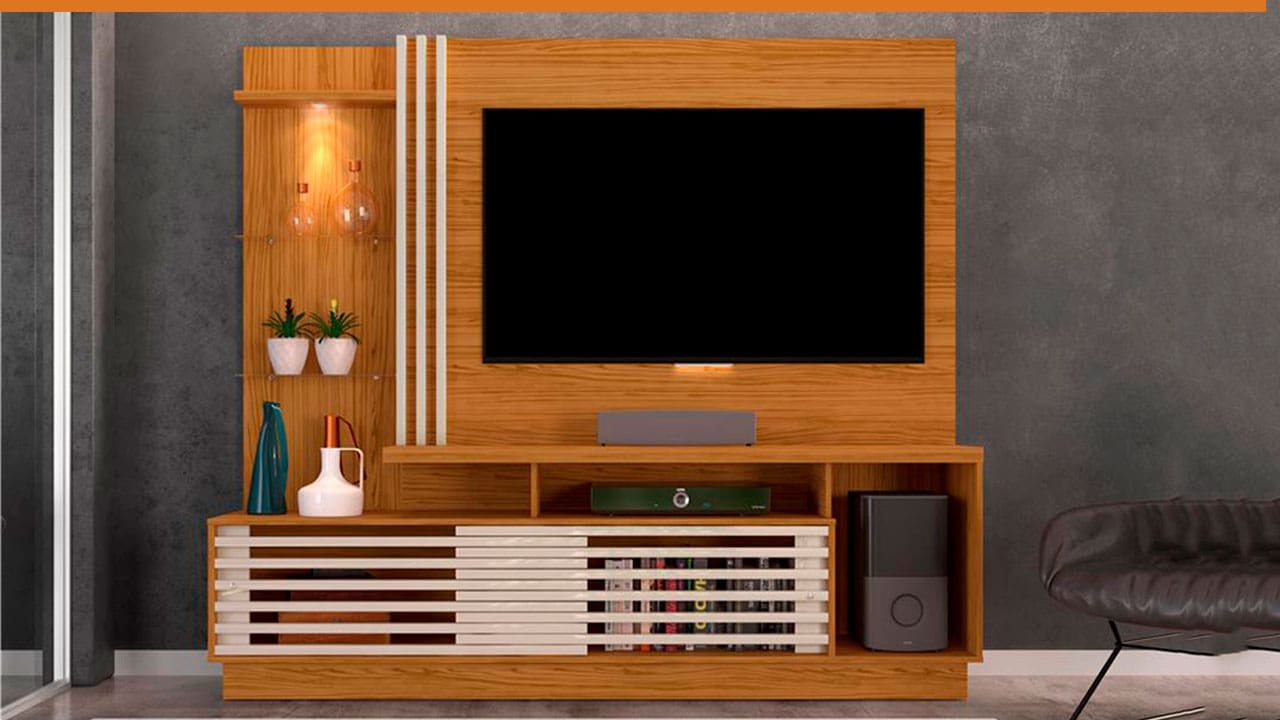 Estante Home Madetec Cross 200 para TV até 60"
