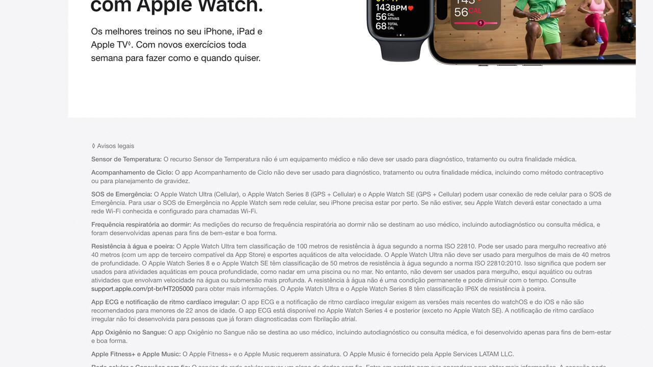 Apple Watch Series 8 GPS CEL 45 mm Prateada Branca