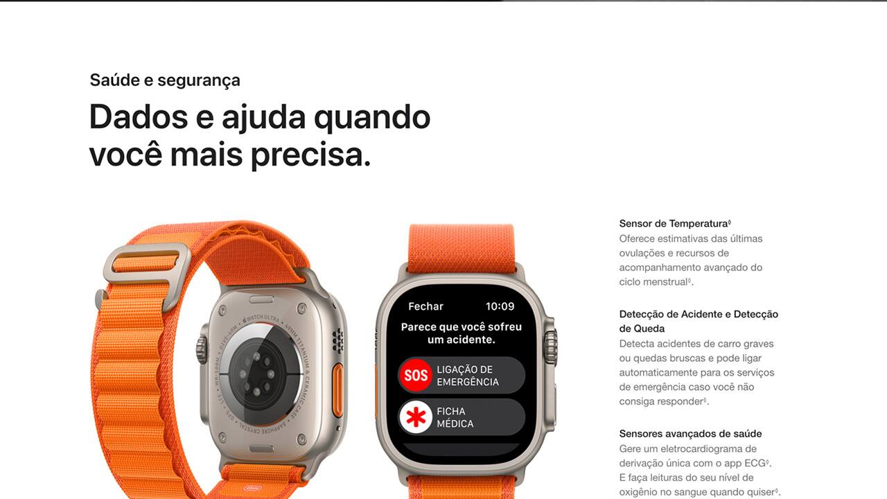 Apple Watch Ultra GPS CEL 49 mm Amarela Bege M/G