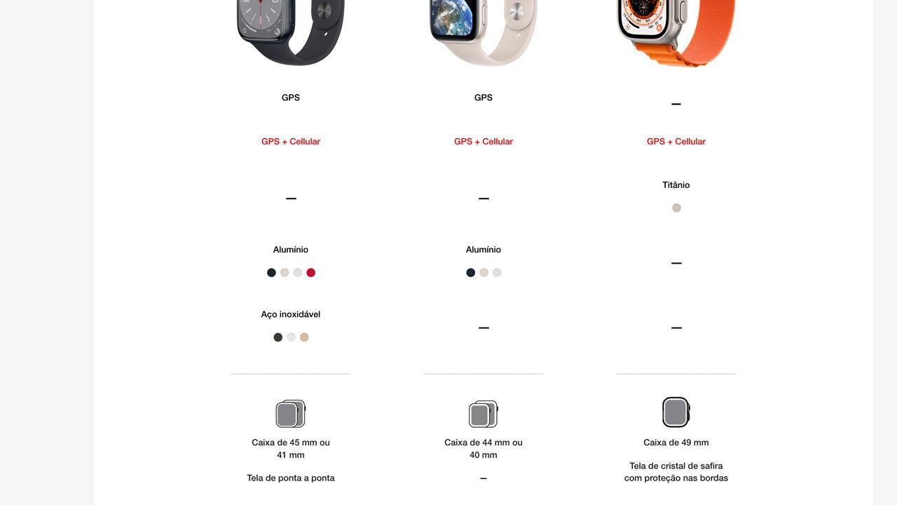 Apple Watch Series 8 GPS CEL 45 mm Prateada Branca