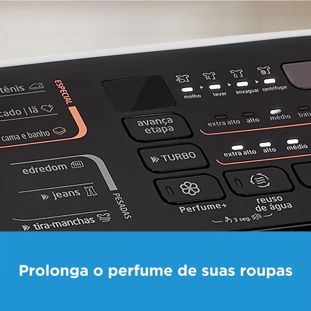 Economia com a Lavadora de Roupas Midea Transforme a sua rotina de lavanderia com a máquina Wave Agitator, uma verdadeira revolução em eficiência e economia! Com o menor consumo de água da categoria, esta lavadora oferece o equilíbrio perfeito entre desempenho poderoso e responsabilidade ambiental. Surpreenda-se com a incrível capacidade desta máquina, que, mesmo sendo a mais compacta da categoria, proporciona uma solução eficiente para lares modernos, unindo praticidade e performance em um único equipamento.
