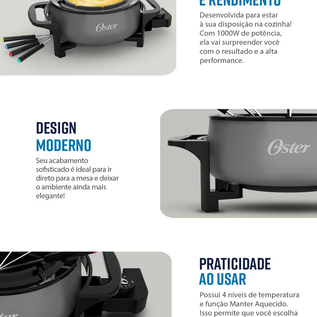 PANELA ELETRICA FONDUE OSTER OFND100 CZ 110V.