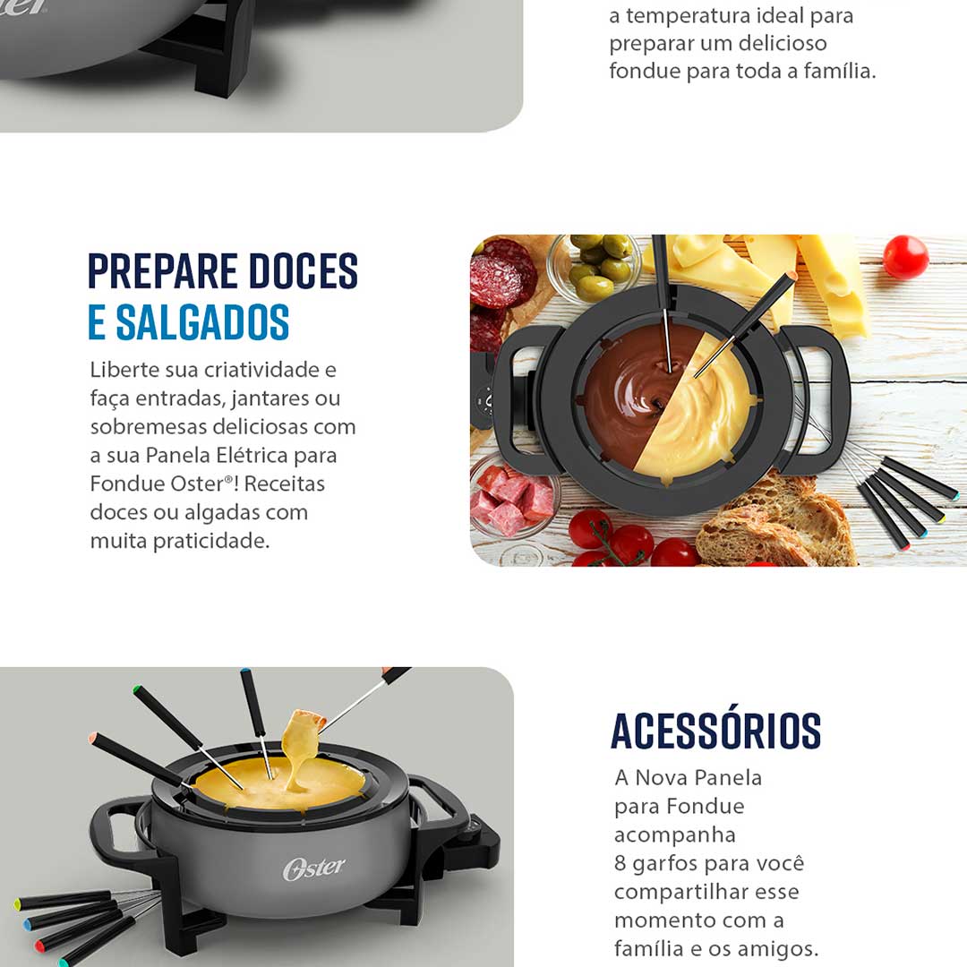 PANELA ELETRICA FONDUE OSTER OFND100 CZ 110V.