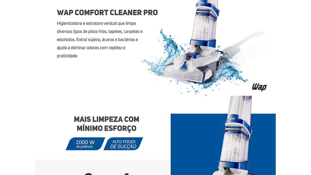 extratora-agua-sujeira-wap-comfort-cleaner-pro-2000w