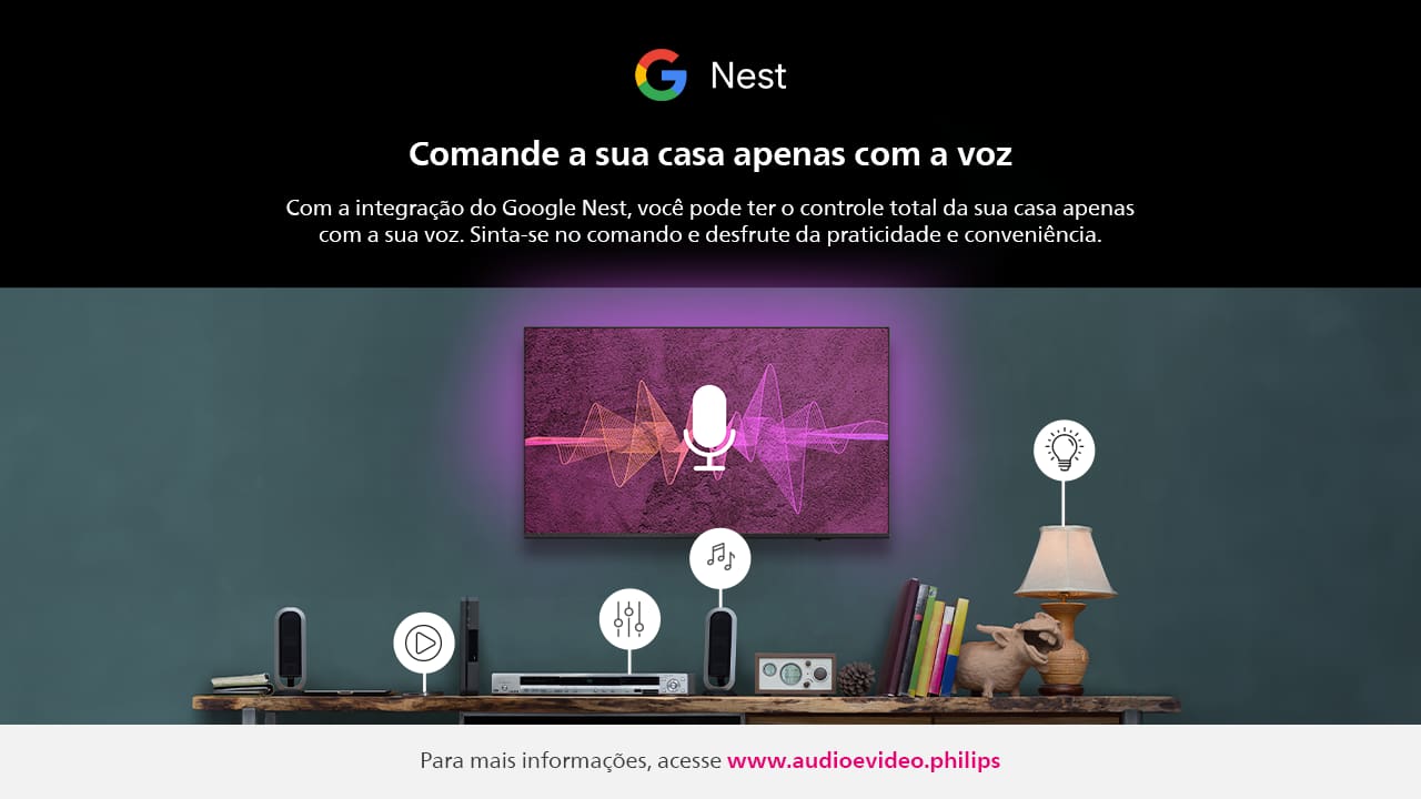 Qualidade de Imagem em 4K com Dolby Vision A Smart TV Philips Ambilight 75" 75PUG7908 com resolução 4K Ultra HD, oferece imagens nítidas e detalhadas. Além disso, com a tecnologia Dolby Vision, você desfruta de cores vibrantes e contraste aprimorado, proporcionando uma imersão completa em cada cena. Seja assistindo a filmes ou jogando, a qualidade de imagem é garantida para elevar sua experiência de entretenimento.