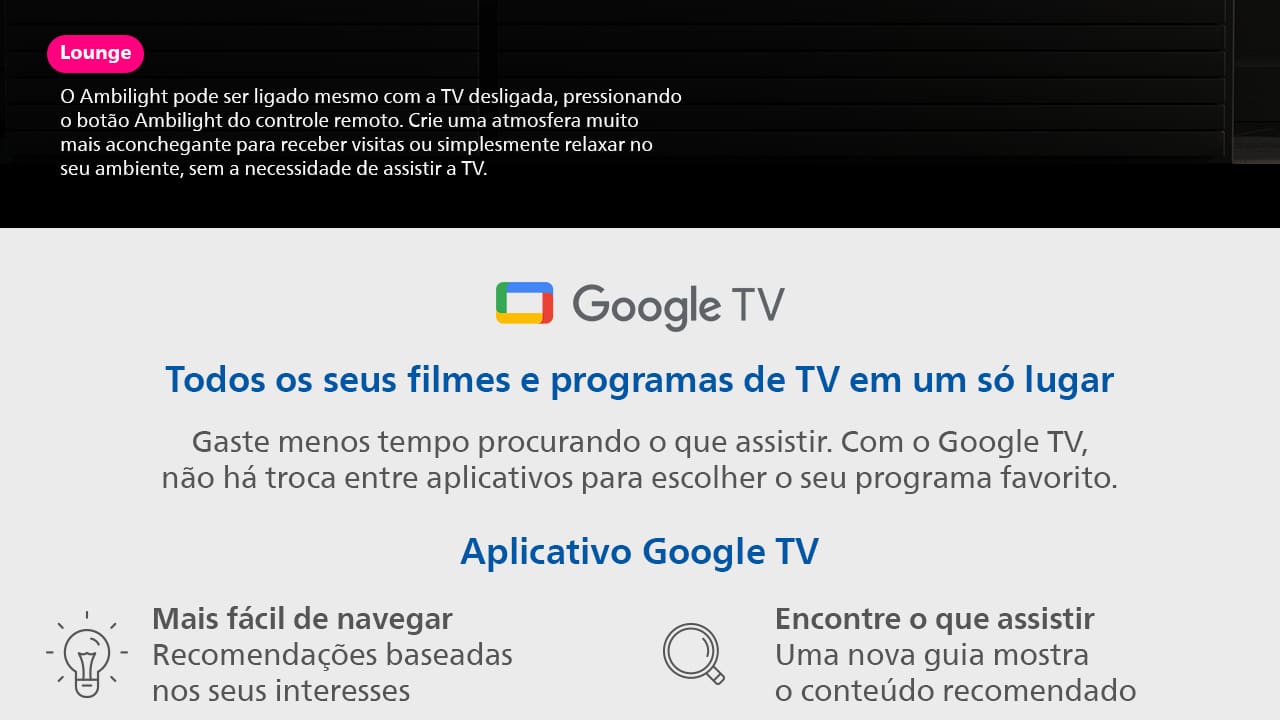 Qualidade de Imagem em 4K com Dolby Vision A Smart TV Philips Ambilight 75" 75PUG7908 com resolução 4K Ultra HD, oferece imagens nítidas e detalhadas. Além disso, com a tecnologia Dolby Vision, você desfruta de cores vibrantes e contraste aprimorado, proporcionando uma imersão completa em cada cena. Seja assistindo a filmes ou jogando, a qualidade de imagem é garantida para elevar sua experiência de entretenimento.